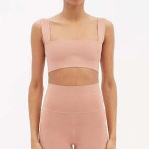 Victoria Beckham Body Square-Neck Jersey Cropped Top